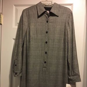 Liz Claiborne Black & White Herringbone Dress